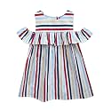 A.T.U.N. (All Things UBER Nice) Girls Cotton Empire Waist Knee Length Sleeveless Casual Dress