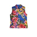 A.T.U.N. (ALL THINGS UBER NICE) Boys Cotton Floral Printed Collar Neck Sleeveless Nehru Jacket for Festival Ethnic Wear