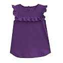 A.T.U.N. (ALL THINGS UBER NICE) Girl's Solid Regular Top (GTOP MDG_Purple 6-12 Months)
