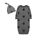 A.T.U.N. (ALL THINGS UBER NICE) Kid's Cotton Checkered Full Length Gown with Knot Hat Set