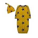 A.T.U.N. (ALL THINGS UBER NICE) Kid's Cotton Checkered Full Length Gown with Knot Hat Set