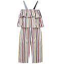 A.T.U.N. (All Things UBER Nice) Girls Long Length Striped Cotton Jumpsuit | One Piece Dress