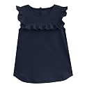 A.T.U.N. (ALL THINGS UBER NICE) Girl's Solid Regular Top (GTOP MDG_Navy 6-12 Months)