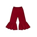 A.T.U.N. (ALL THINGS UBER NICE) Girls High Rise Regular Elasticated Waistband Casual Ruffle Pants Maroon