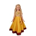 A.T.U.N. (All Things UBER Nice) Girls Maxi Embroidered Sleeveless Anarkali Gown Dress | Traditional Ethnic Wear Gown for Festival and Special Occasions