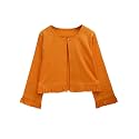 A.T.U.N. (ALL THINGS UBER NICE) Girls Solid Cotton Cardigan | Round Neck Standard Length Jacket