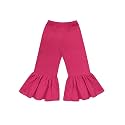 A.T.U.N. (ALL THINGS UBER NICE) Girls High Rise Regular Elasticated Waistband Casual Ruffle Pants Fuchsia
