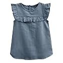 A.T.U.N. (ALL THINGS UBER NICE) Girls Solid Regular Top Blue