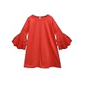 A.T.U.N. (ALL THINGS UBER NICE) Girls Cotton A-Line Knee Length Long Sleeve Casual Dress