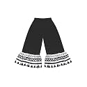 A.T.U.N. (ALL THINGS UBER NICE) Girls High Rise Regular Elasticated Waistband Casual Ruffle Pants Black-White