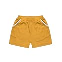 A.T.U.N. (ALL THINGS UBER NICE) Girl's Boho Shorts (GSHT BHO_Mustard-Navy_8-9 Years)