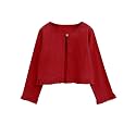 A.T.U.N. (ALL THINGS UBER NICE) Girls Solid Cotton Cardigan | Round Neck Standard Length Jacket