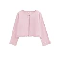 A.T.U.N. (ALL THINGS UBER NICE) Girls Solid Cotton Cardigan | Round Neck Standard Length Jacket