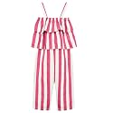 A.T.U.N. (All Things UBER Nice) Girls Long Length Striped Cotton Jumpsuit | One Piece Dress