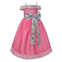 A.T.U.N. (All Things UBER Nice) Girls Fit and Flare Off-Shoulder Tulle Gown Calf Length Special Occasion Party Dress