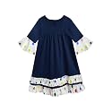 A.T.U.N. (ALL THINGS UBER NICE) Girls Knee Length Cotton Empire Waist Casual Dress