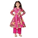 A.T.U.N. (ALL THINGS UBER NICE) Girl's Polyester Floral Printed Anarkali Kurti Palazzo with Dupatta | Traditional Ethnic Wear Clothing Set for Festival and Special Occasions