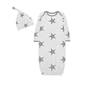 A.T.U.N. (ALL THINGS UBER NICE) Unisex Kids Cotton Full Length Gown with Knot Hat Set
