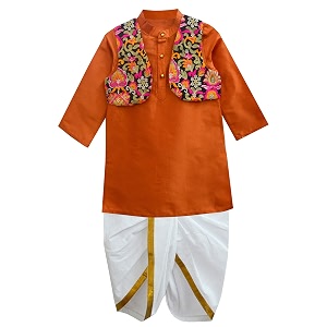 atun boys39 regular fit dhoti kurta amp jacket