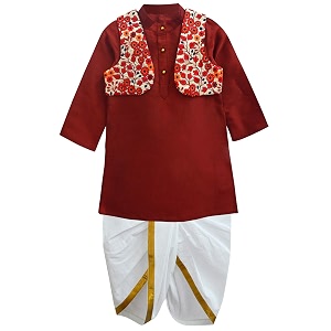 atun boys39 regular fit dhoti kurta amp jacket