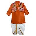 A.T.U.N. Boys' Regular Fit Dhoti Kurta &amp; Jacket