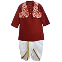 A.T.U.N. Boys' Regular Fit Dhoti Kurta &amp; Jacket