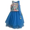 A.T.U.N. Fresh Bloom Embroidered Turquoise Three Piece