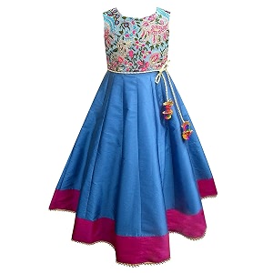 atun all things uber nice girls maxi embroidered sleeveless anarkali gown dress  traditional ethnic wear gown for festival and special occasions