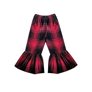 atun all things uber nice girls stylish regular casual ruffle pants red-black
