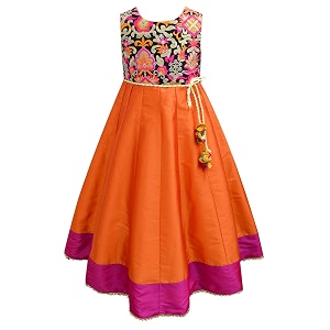 atun all things uber nice girls maxi embroidered sleeveless anarkali gown dress  traditional ethnic wear gown for festival and special occasions