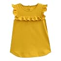 A.T.U.N. (ALL THINGS UBER NICE) Girl's Solid Regular Top (GTOP MDG_Mustard 3-6 Months)