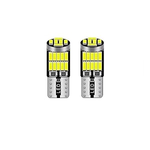 t10 type b w5w led bulbs canbus 4014 26smd whiteredamber universal 12v car interior license plate 1 pair white