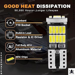 t10 type b w5w led bulbs canbus 4014 26smd whiteredamber universal 12v car interior license plate 1 pair blue