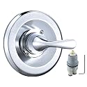 T13020 Chrome Replacement for Delta Classic 13/14 Series Single-Function Handle Trim Kit,Fit for Delta Shower Rough-in Valve R10000 Series (RP46074 Cartridge Included)
