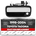T1A Exterior Front Driver Door Handle Replacement - Compatible with 1995-2004 Toyota Tacoma - Chrome Lever, Plastic - OEM 6922035030, 91319, 79344, TO1915110