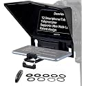 T2 Teleprompter for iPad Tablet Smartphone up to 8 inch Beam Splitter Glass with Remote Control for DSLR Camera iPhone Video Recording