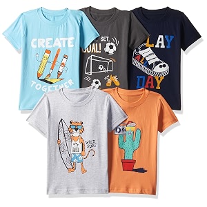 T2F Boys Cotton Printed Regular Fit T-Shirt