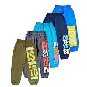t2f boy39s cotton regular fit printed track pant pack of 5