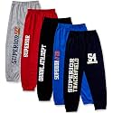 T2F Boy's Cotton Regular Fit Printed Track Pant (Pack of 5)