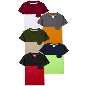 T2F Boys Solid Regular Fit T-Shirt Pack