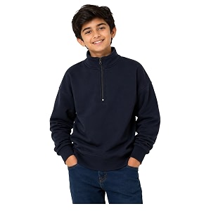 T2F Boys Cotton High Neck Oversized Fit