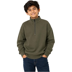 T2F Boys Cotton High Neck Oversized Fit