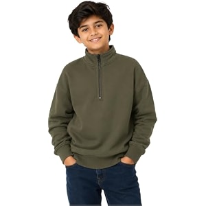 T2F Boys Cotton High Neck Oversized Fit