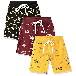 T2F Boys Cotton Printed Shorts with Two