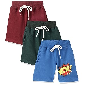 T2F Boys Cotton Printed Shorts with Two