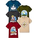 T2F Boys Cotton Regular fit T-Shirts Pack
