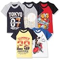 T2F Boy's Cotton Printed Regular Fit T-Shirt(Pack of 5)