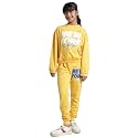 T2F Girls Cotton Fleece T-Shirt and Pant