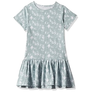 T2F Girls Cotton A-Line Knee-Length Casual Dress