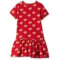T2F Girls Cotton A-Line Knee-Length Casual Dress